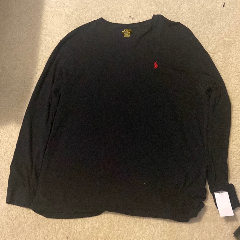 Black polo Ralph Lauren long sleeve t-shirt